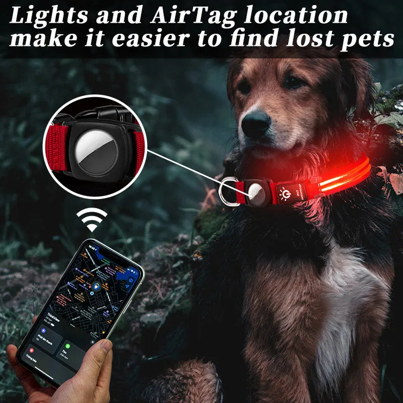 LED Dog Collar Air Tag